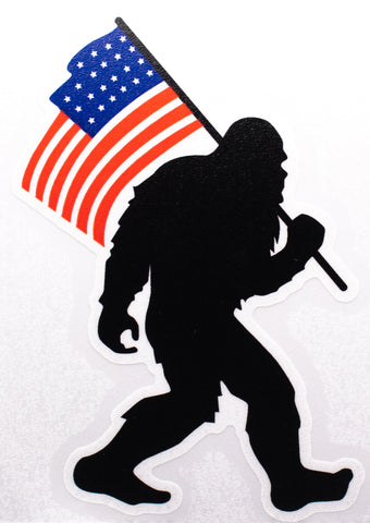 Bigfoot American Flag Vinyl Car Decal