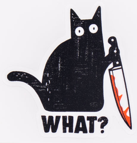 Cat What? Vinyl Car Sticker