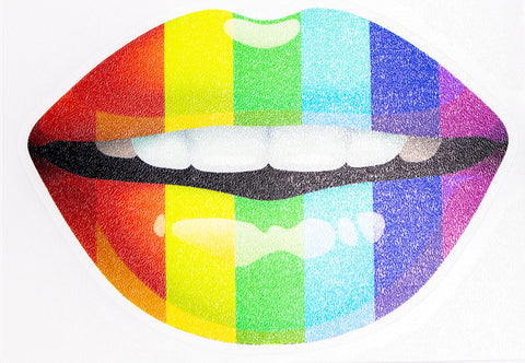 Lips Kiss LGBT Pride Vinyl Car Sticker