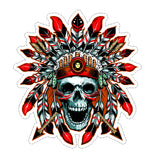Indian Chief Skull Vinyl Car Sticker