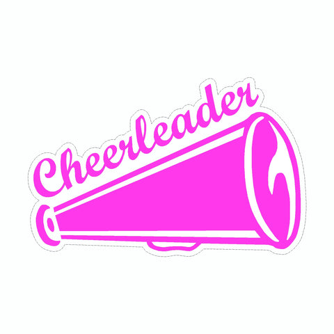 Cheerleading Cheer Horn Vinyl Car Sticker