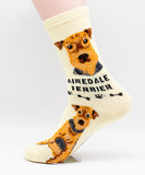 Airedale Terrier Dog Breed Foozy Novelty Socks