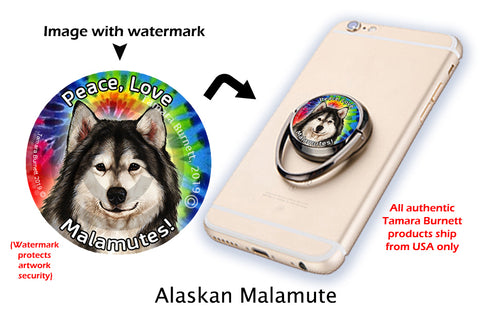 Alaskan Malamute Phone Buddy Cellphone Ring Stand