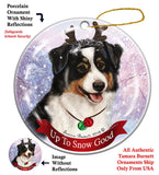 Australian Shepherd Black Tri Howliday Dog Christmas Ornament