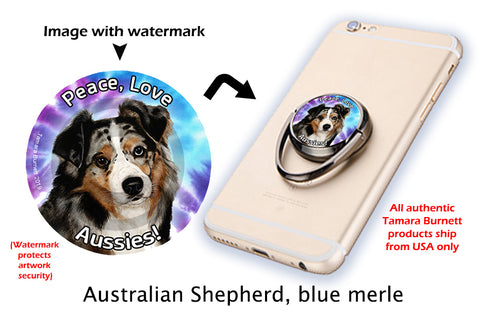 Australian Shepherd Phone Buddy Cellphone Ring Stand