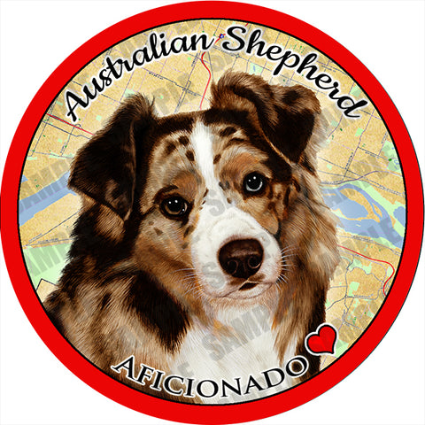 Australian Shepherd Red Merle Absorbent Porcelain Dog Breed Car Coaster