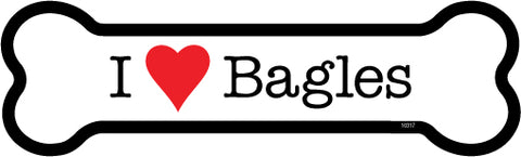 I Love Bagels Dog Bone Magnet