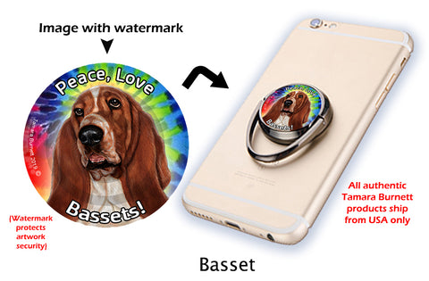 Basset Hound Phone Buddy Cellphone Ring Stand