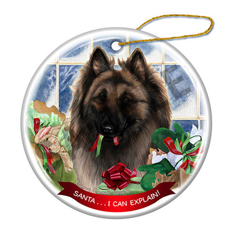 Belgian Tervuren Howliday Dog Christmas Ornament