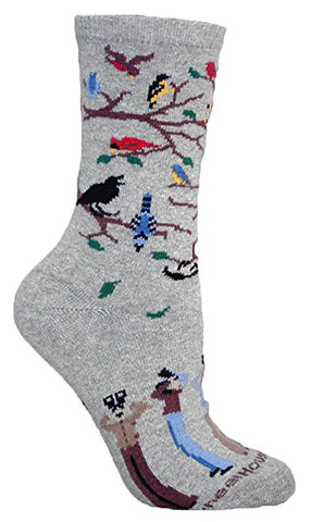 Birdwatchers Bird Dog Breed Novelty Socks Gray