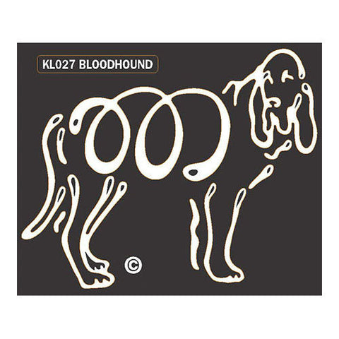 K Line Bloodhound Dog Window Decal Tattoo