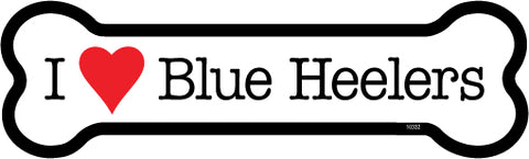 I Love Blue Heelers Dog Bone Magnet