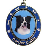 Border Collie Dog Spinning Keychain