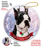 Boston Terrier Howliday Dog Christmas Ornament