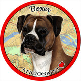 Boxer Uncropped Fawn Absorbent Porcelain Dog Breed Car Coaster