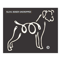 K Lines Boxer Uncropped Window Tattoo Decal