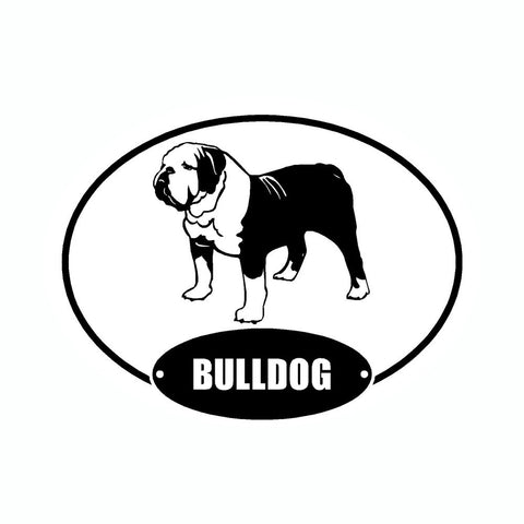 Bulldog Euro Vinyl Dog Car Sticker