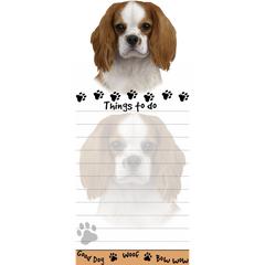 Cavalier King Charle Spaniel List Stationery Notepad