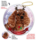 Cavalier King Charles Spaniel Ruby Howliday Dog Christmas Ornament