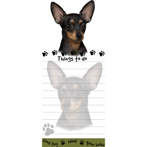 Chihuahua Black List Stationery Notepad