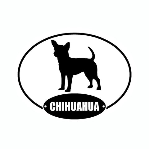 Chihuahua Euro Vinyl Dog Car Sticker