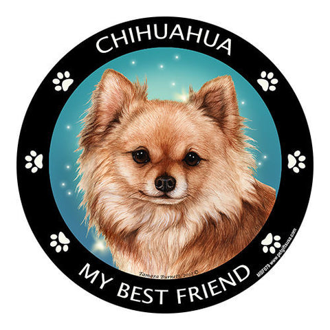 Chihuahua Longhair Red My Best Friend Dog Breed Magnet