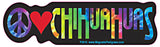 Peace Love Chihuahua Yippie Hippie Dog Car Sticker