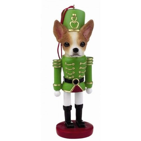 Chihuahua Tan Dog Toy Soldier Nutcracker Christmas Ornament