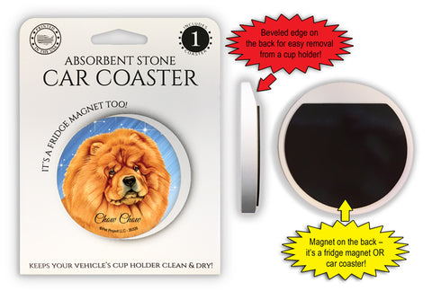 Chow Chow Magnetic Car Coaster
