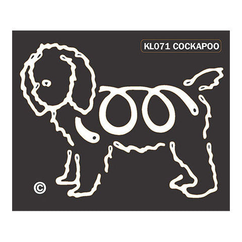 Cockapoo K Lines Dog Window Decal Tattoo