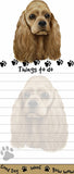 Cocker Spaniel Buff List Stationery Notepad