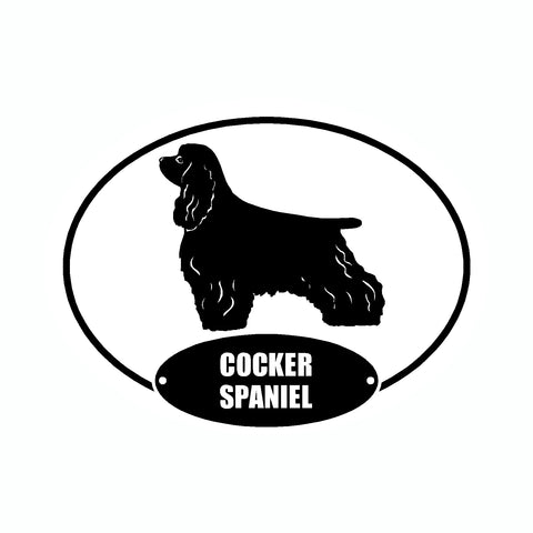 Cocker Spaniel Euro Vinyl Dog Car Sticker