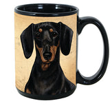 Faithful Friends Dachshund Black Dog Breed Coffee Mug
