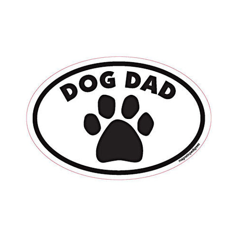Dog Dad Euro Style Oval Dog Magnet