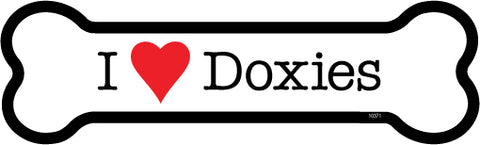 I Love Doxies Dog Bone Magnet