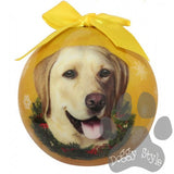Labrador Retriever Yellow Lab Shatterproof Dog Breed Christmas Ornament