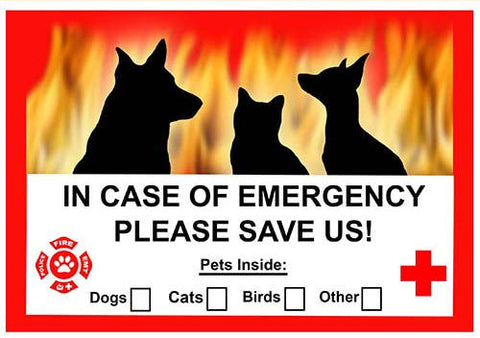 Generic Dog Emergency Window Cling