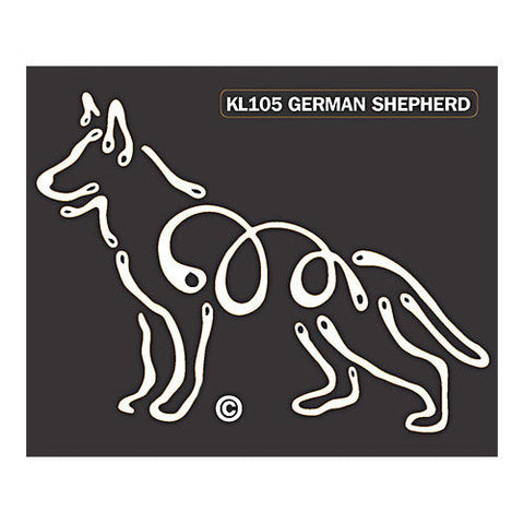 German Shepherd K Lines Window Decal Tattoo