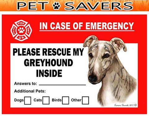 Greyhound Emergency Window Cling