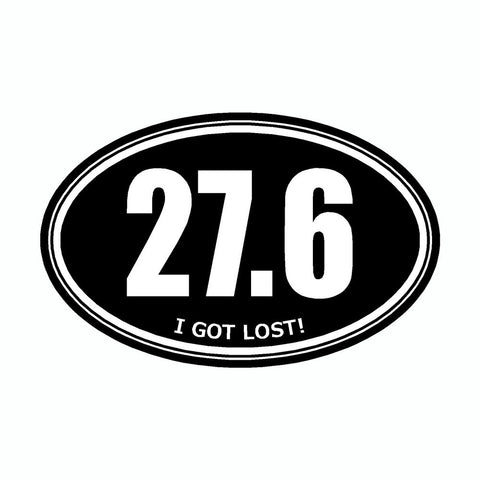 I Got Lost 27.6 Black Marathon Vinyl Car Decal