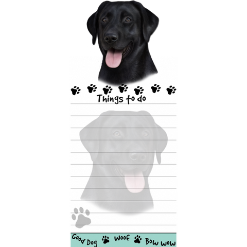Labrador Black List Stationery Notepad
