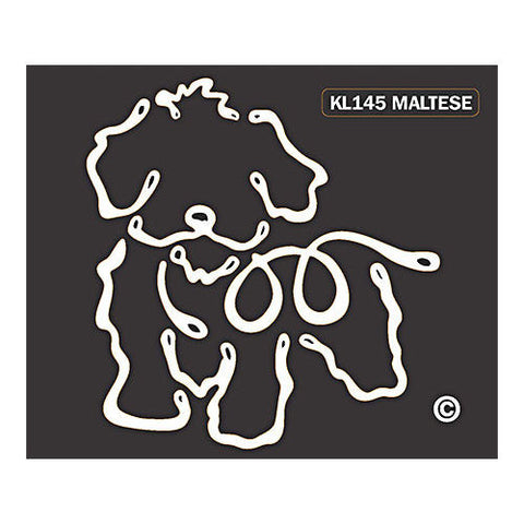 Maltese K Lines Dog Window Decal Tattoo