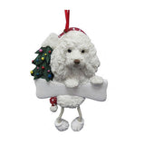 Dangling Leg Maltipoo Dog Christmas Ornament