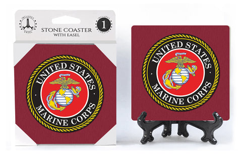 United States US Marine Corps Stone Drink Coaster