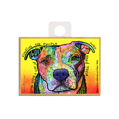 Pit Bull Dogs Have A Way Of Finding The People Who Need Them Dean Russo Wood Dog Magnet