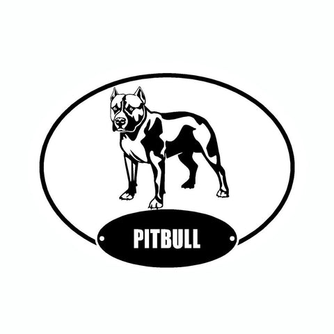 Pit Bull Euro Vinyl Dog Car Sticker