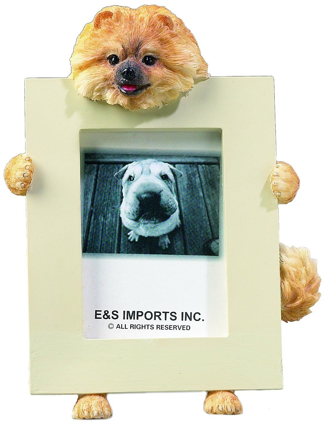 Pomeranian Dog Picture Frame Holder