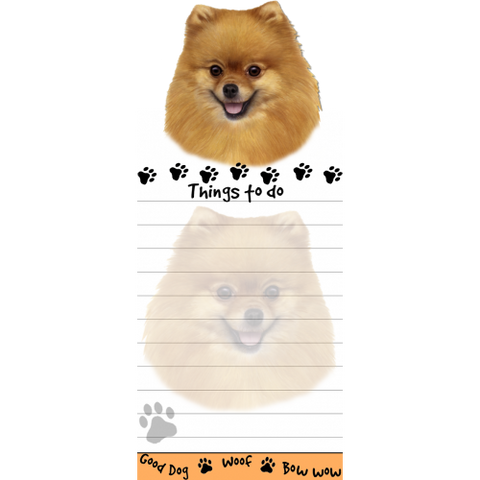 Pomeranian List Stationery Notepad