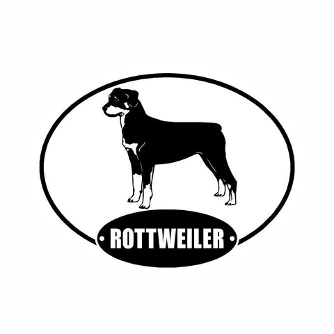 Rottweiler Euro Vinyl Dog Car Sticker
