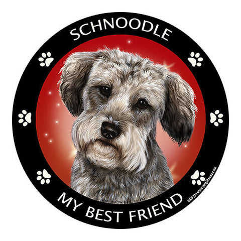 Schnoodle My Best Friend Dog Breed Magnet